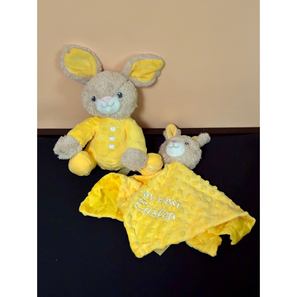 MTY International My First Easter Bunny Plush and Security Blanket Lovey Set